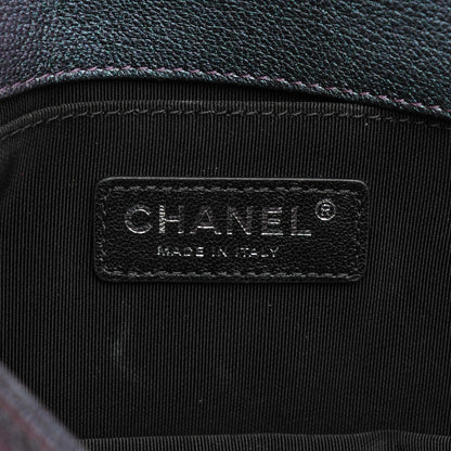 Chanel Iridescent Goatskin Quilted Small Boy Flap Purple 7 of 8