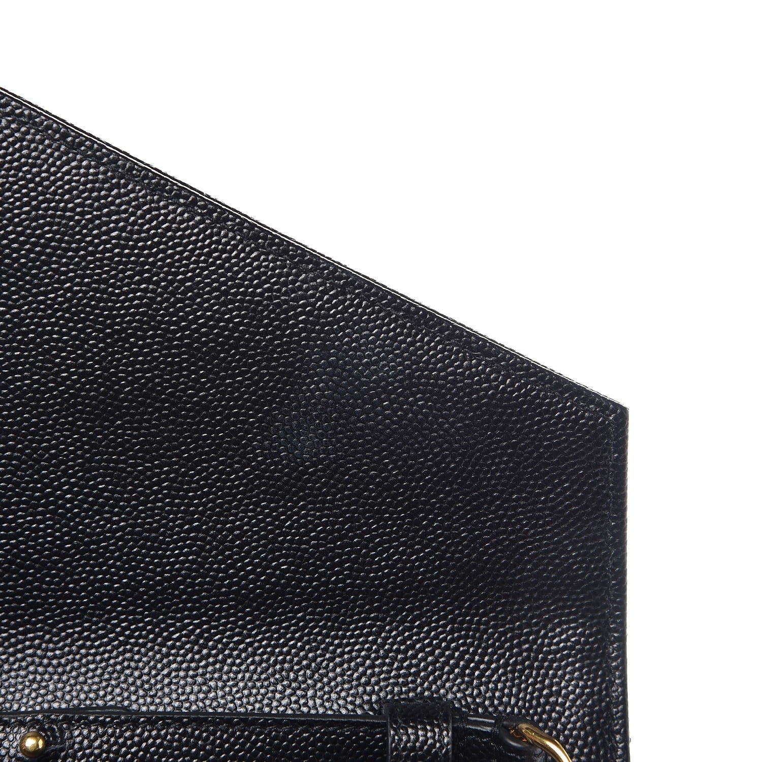 Saint Laurent Grain De Poudre Matelasse Chevron Monogram Chain Wallet Black 7 of 7