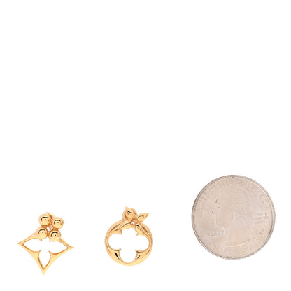 Louis Vuitton Metal LV Flowergram Earrings Gold 2 of 6