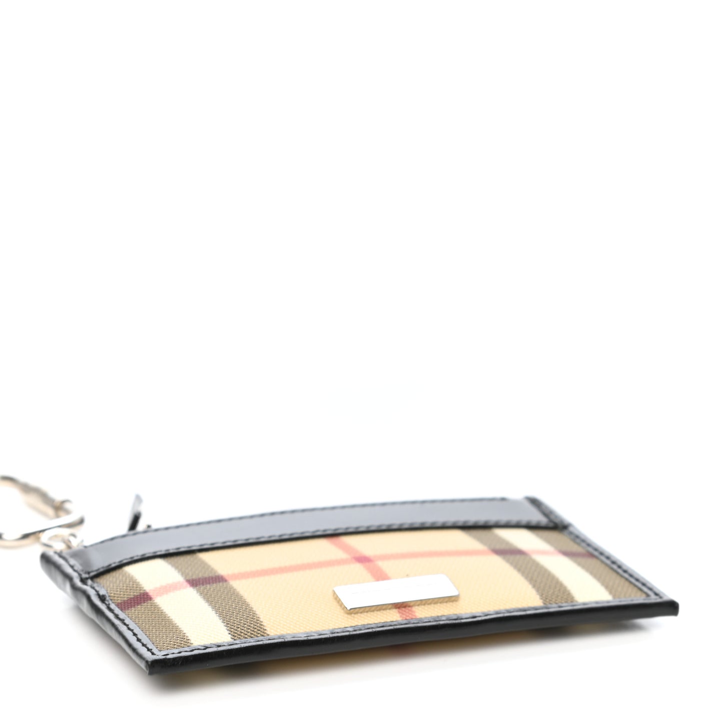 House Check Key Coin Case Black