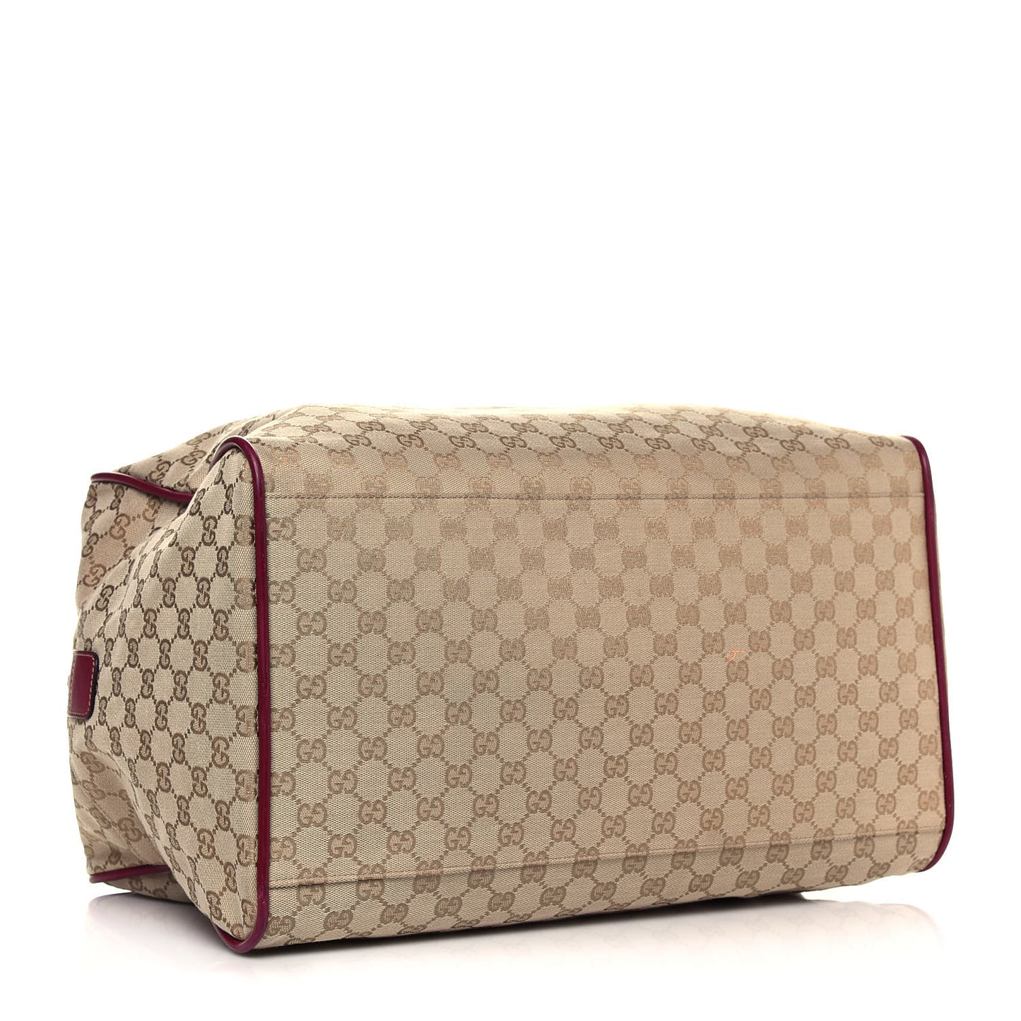 GG Monogram Web Medium Collapsable Carry On Duffle Beige Red