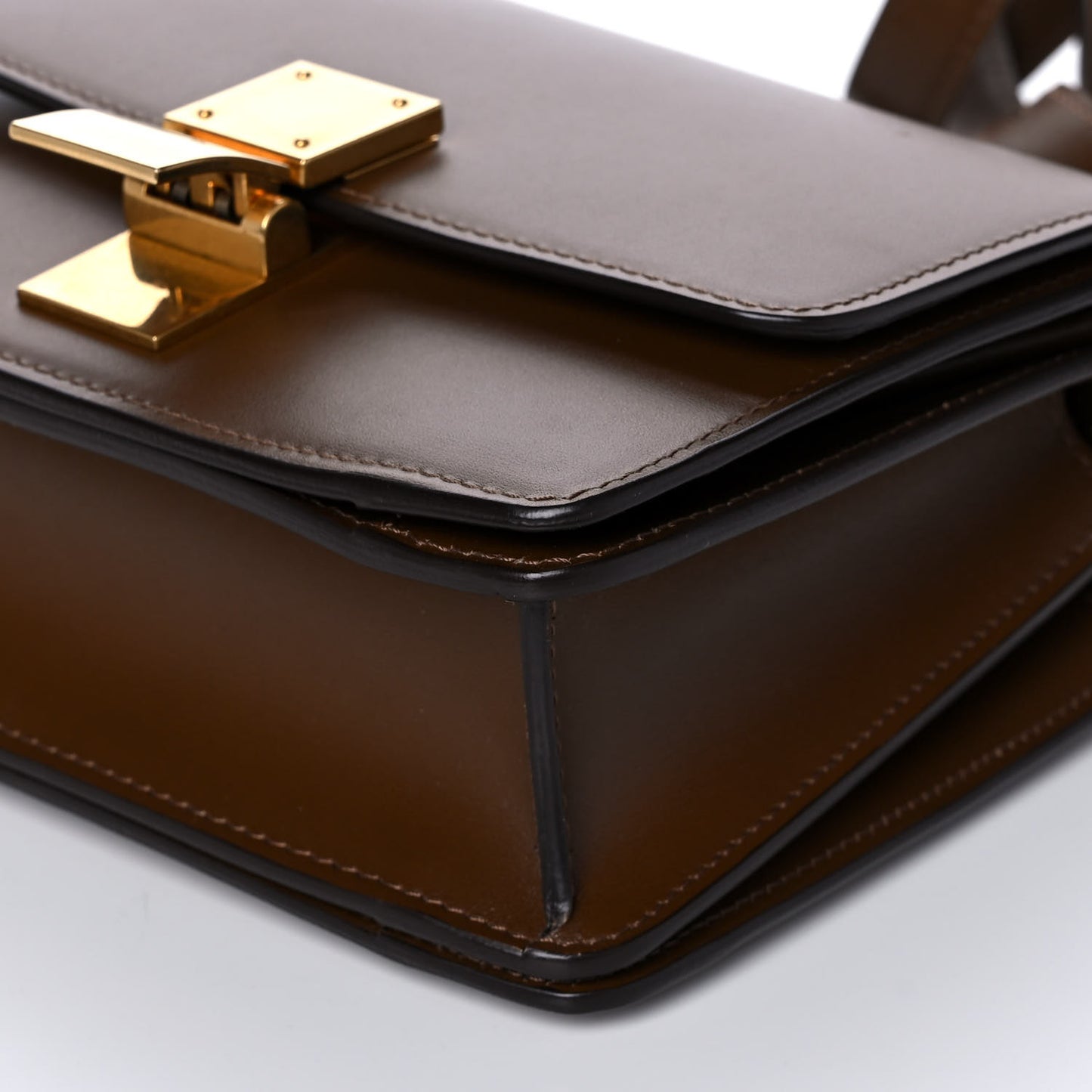 Smooth Calfskin Small Classic Box Flap Bag Camel