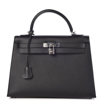 Hermes Epsom Kelly Sellier 32 Black 1 of 35