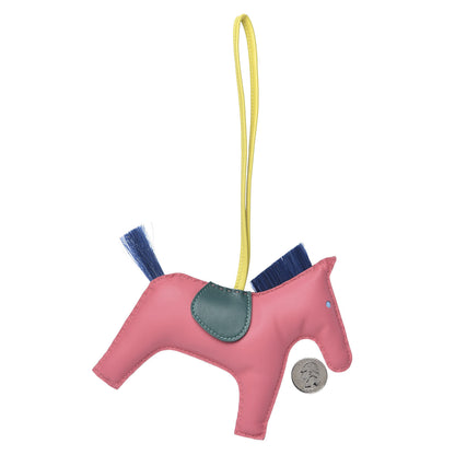 Hermes Milo Lambskin Grigri Rodeo Horse Bag Charm GM Rose Azalee Malachite Lime Celeste 2 of 4