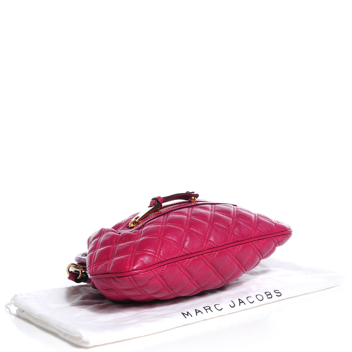 Marc Jacobs Leather Quilted Little Stam Fuchsia 4 of 9