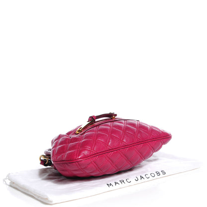 Marc Jacobs Leather Quilted Little Stam Fuchsia 4 of 9