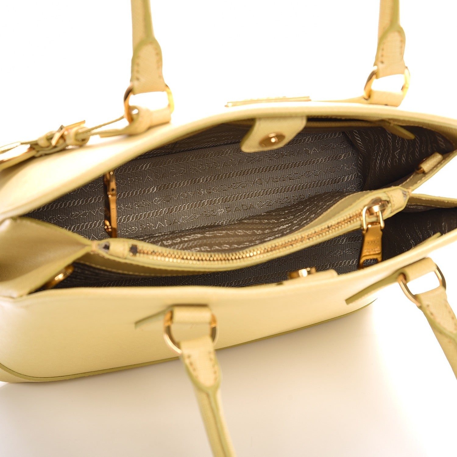 Prada Saffiano Lux Medium Open Promenade Tote Ginestra 5 of 10
