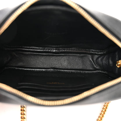 Saint Laurent Grain De Poudre Matelasse Monogram Mini Lou Camera Bag Black 5 of 11
