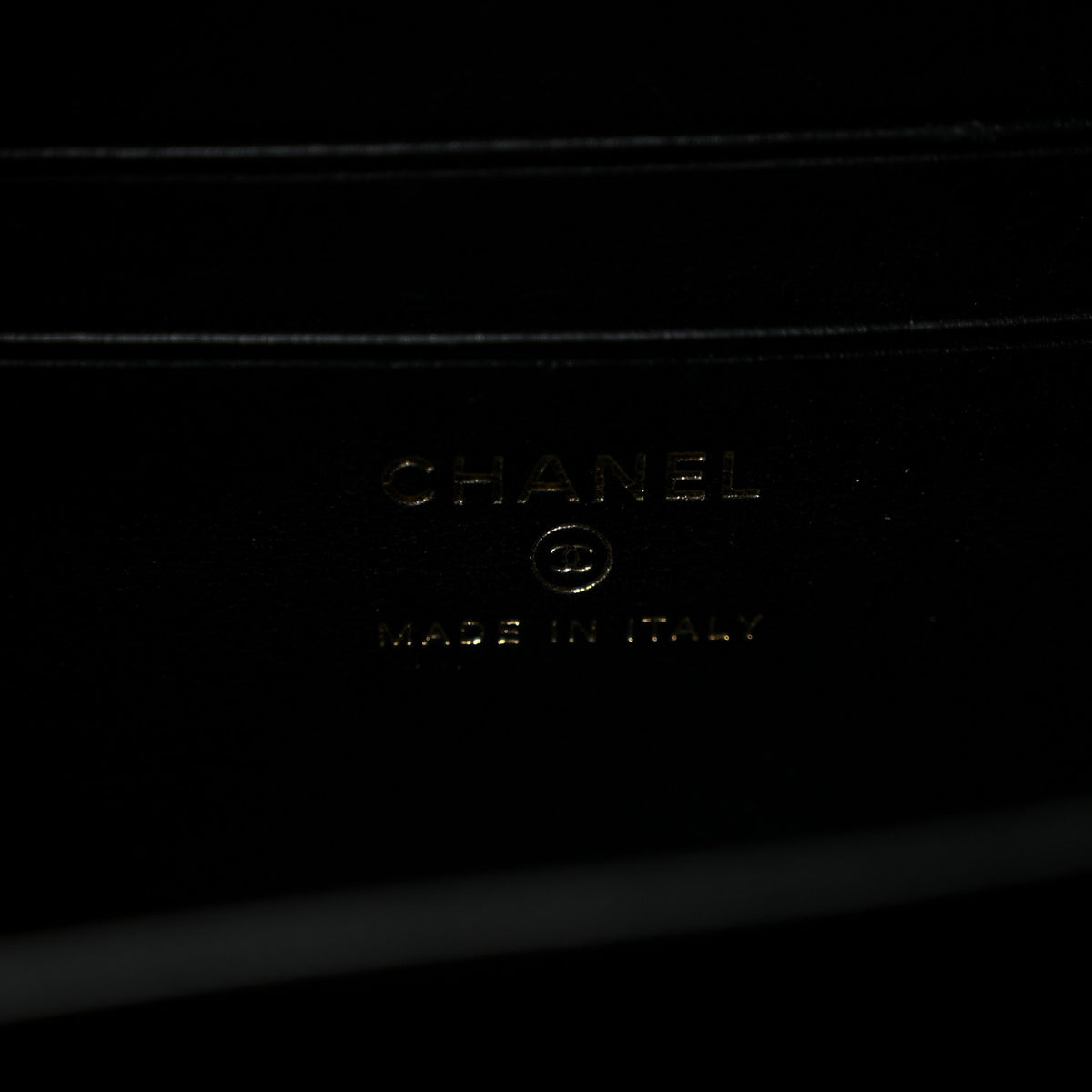 Caviar Quilted CC Filigree Vanity Clutch With Chain Black