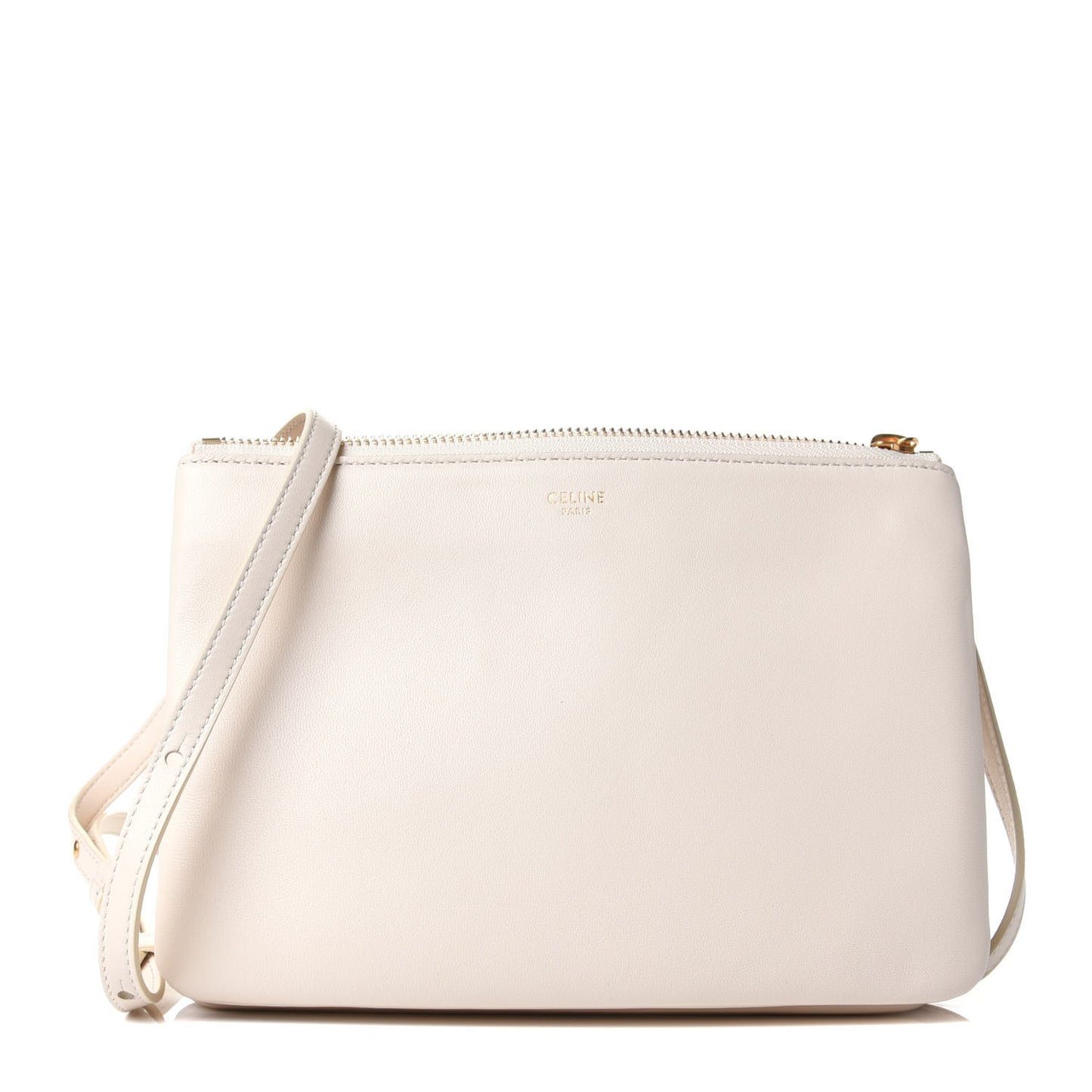 Lambskin Small Trio Crossbody Bag Cream