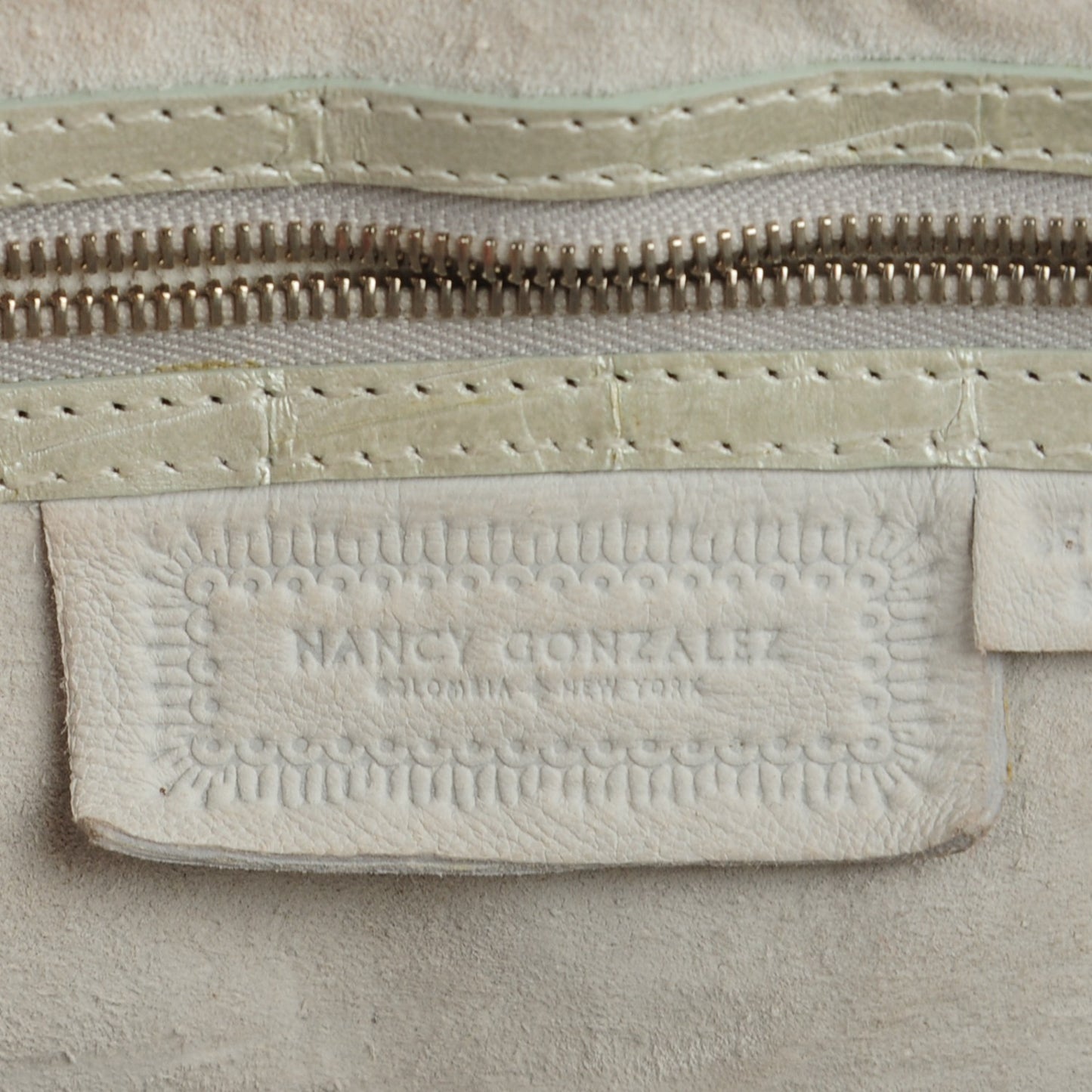Crocodile Clutch White
