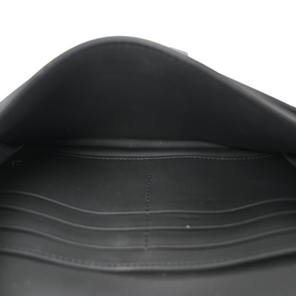 Christian Dior DIOR Ultra Matte Calfskin Saddle Chain Wallet Pouch Black 6 of 11