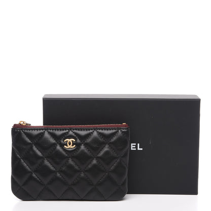 Chanel Lambskin Quilted Small Cosmetic Case Black 7 of 7