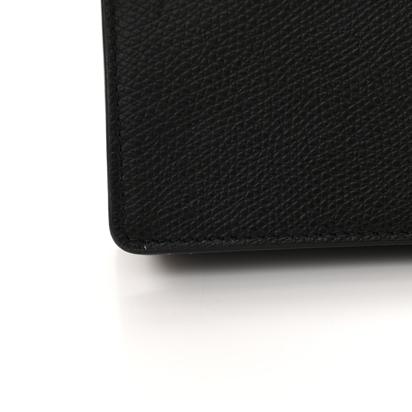 Grained Calfskin Saddle Belt Clutch Black