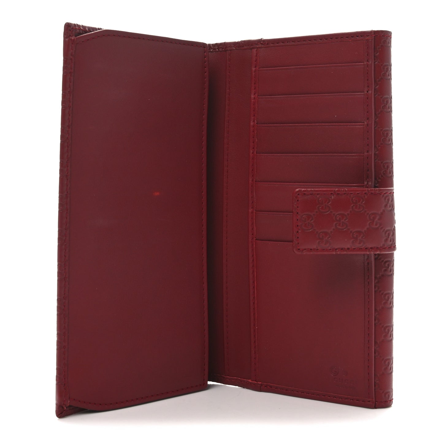 Microguccissima Continental Flap Wallet Red