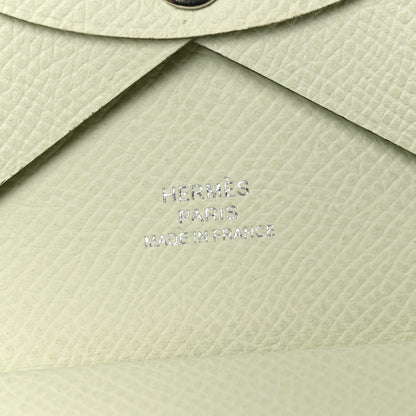 Hermes Epsom Calvi Duo Card Case Vert Fizz 6 of 9