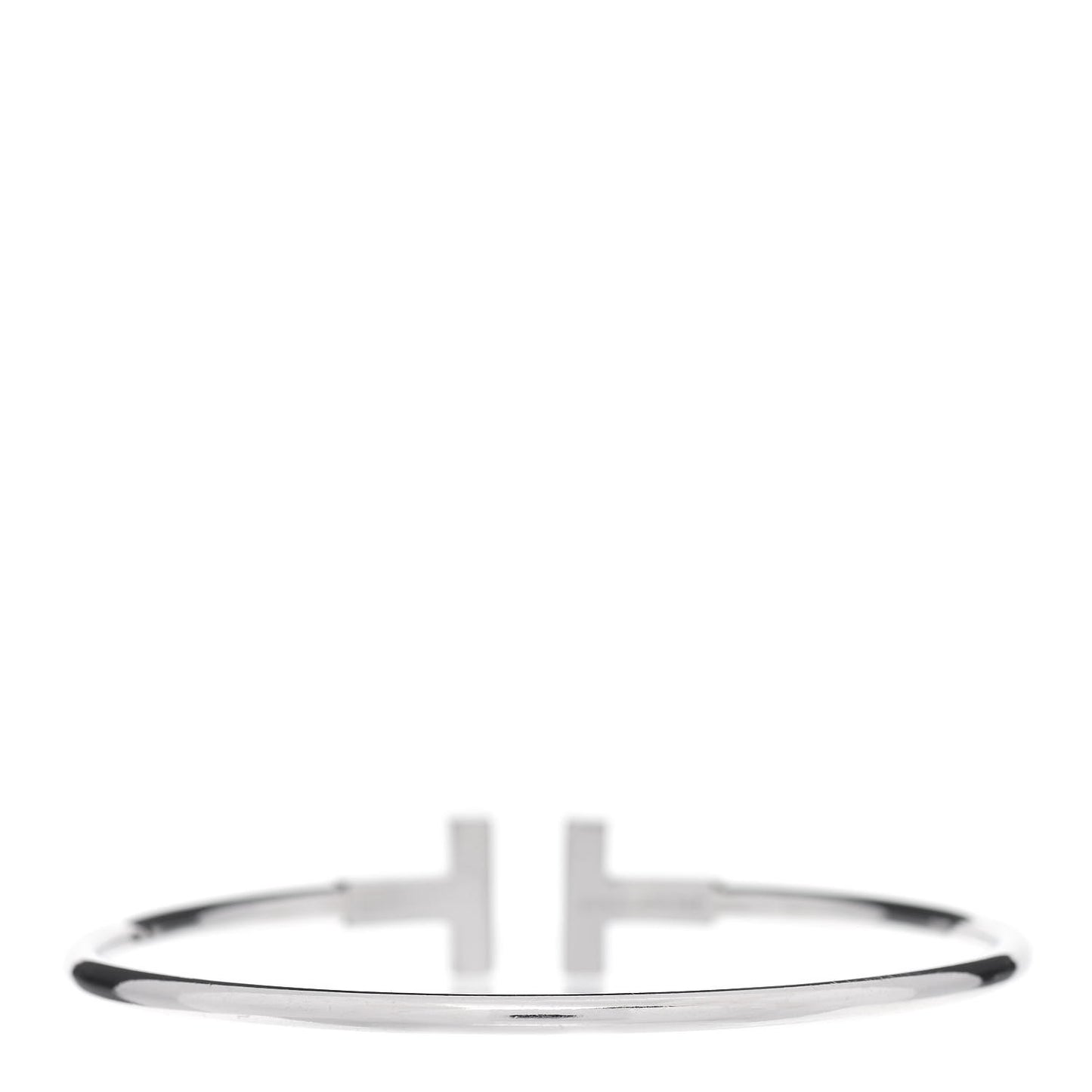 18K White Gold Ruby T Wire Bracelet