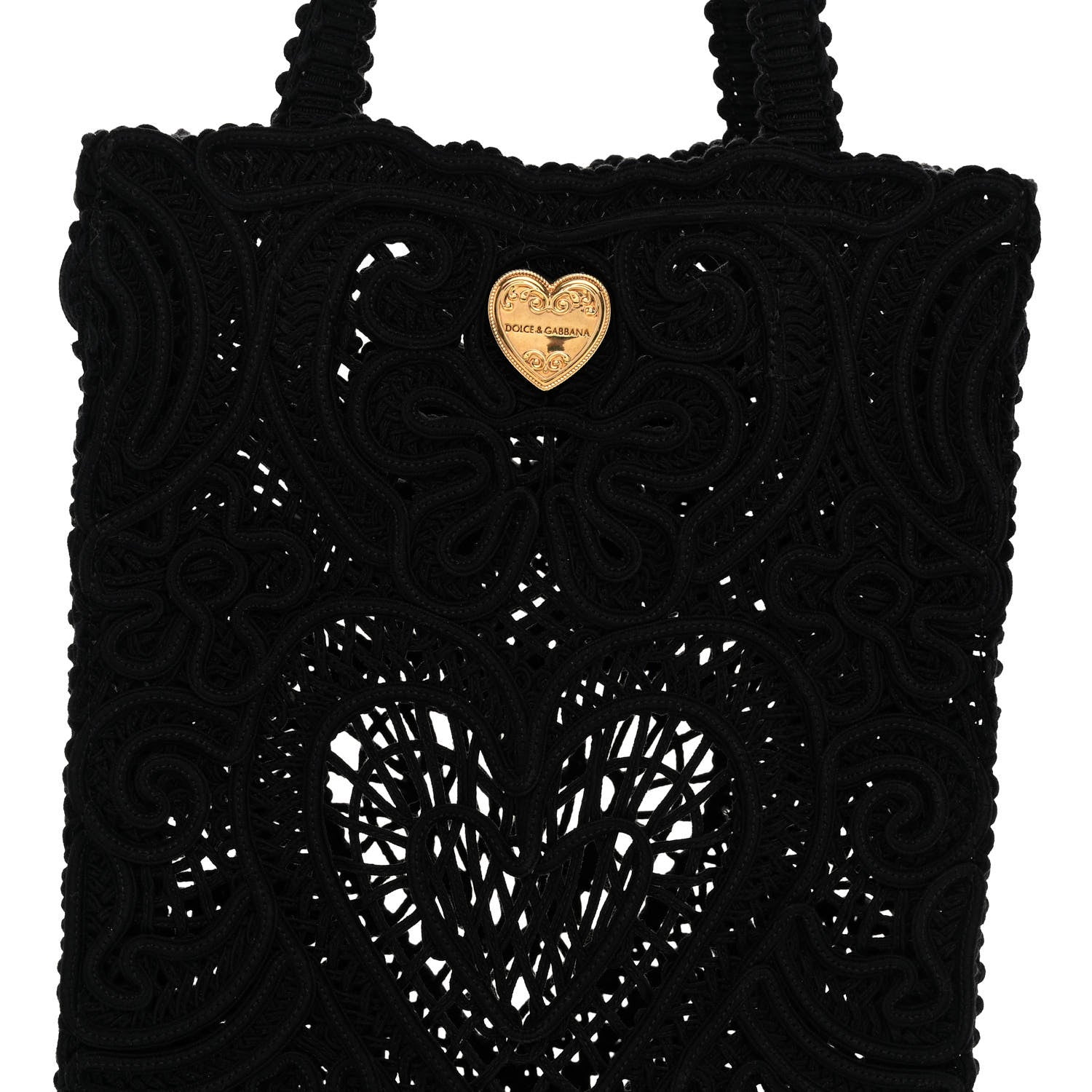 Dolce & Gabbana Cordonetto Lace Tote Black 7 of 9