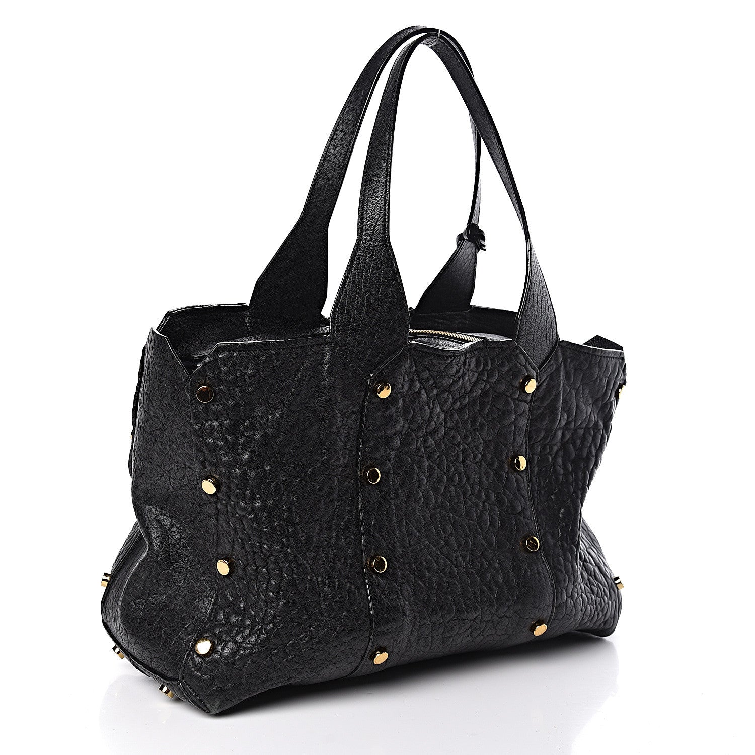 Jimmy Choo Grained Calfskin Studded Lockett Shopper Tote Black 3 of 13