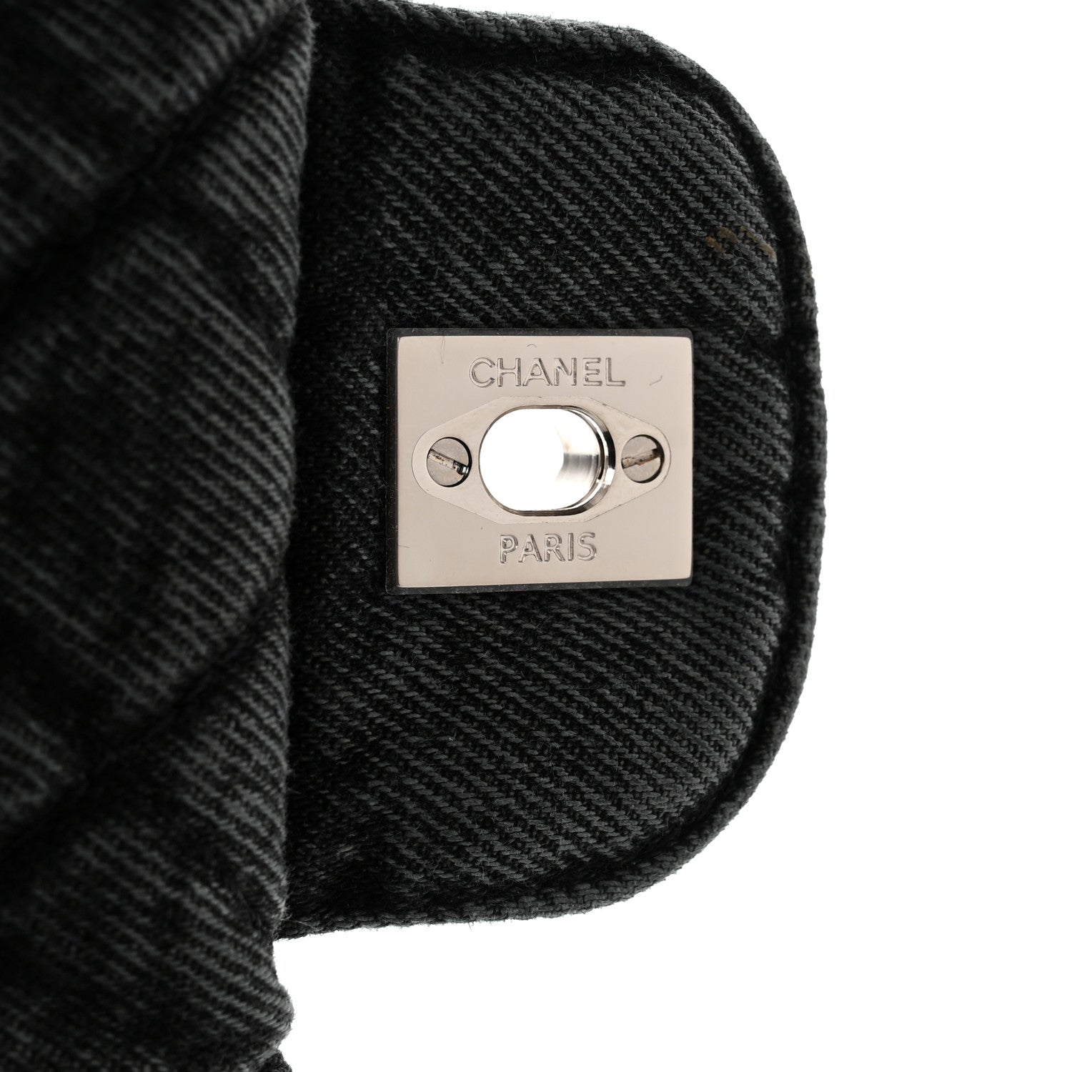 Chanel Denim Quilted Denimpression Flap Grey Black 7 of 11