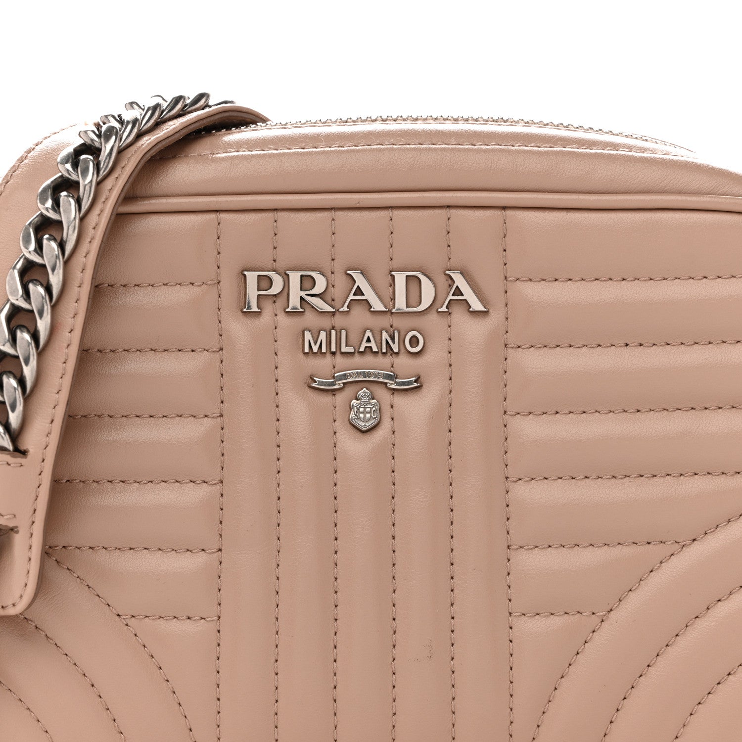 Prada Soft Calfskin Diagramme Camera Bag Cipria 8 of 13