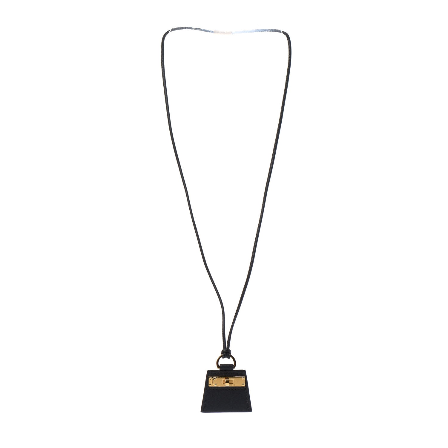 Hermes Swift Small Monpetitkelly Pendant Necklace Black 3 of 5