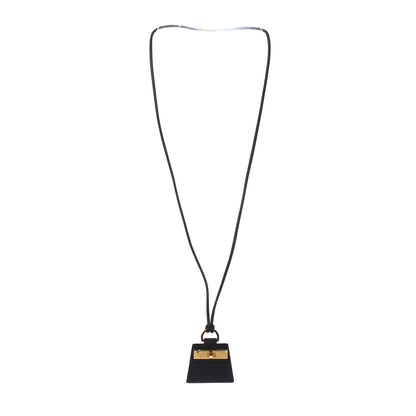 Hermes Swift Small Monpetitkelly Pendant Necklace Black 3 of 5