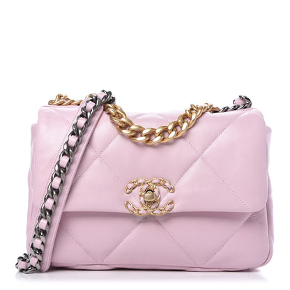 Chanel Lambskin Quilted Medium Chanel 19 Flap Light Pink 1 of 11