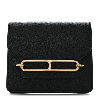 Hermes Chevre Mysore Roulis Slim Wallet Black 1 of 7