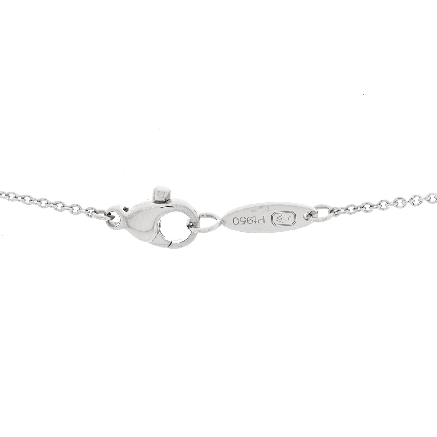 Platinum Diamond Small Lily Cluster Pendant Necklace