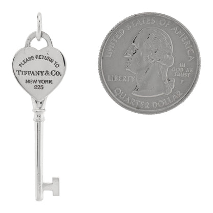 Tiffany Sterling Silver Return To Tiffany Heart Key Pendant 2 of 3