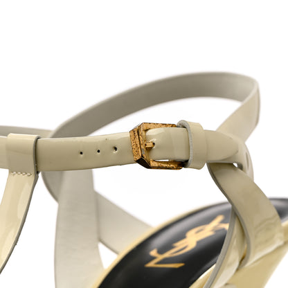 Saint Laurent Calfskin Tribute 75 Platform Sandals 39 White 12 of 13