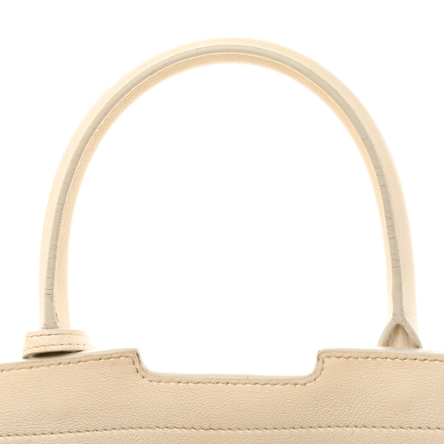 Smooth Calfskin Heart Embroidered Baby Monogram Downtown Cabas New Milk