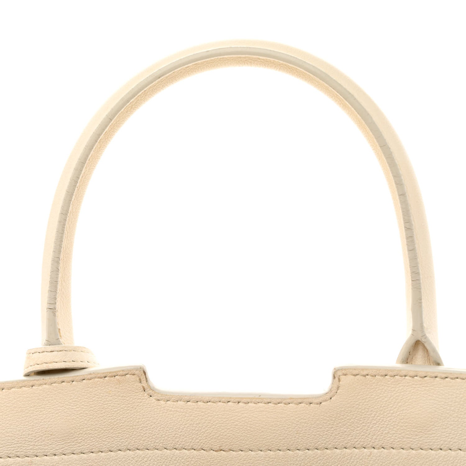Saint Laurent Smooth Calfskin Heart Embroidered Baby Monogram Downtown Cabas New Milk 23 of 28