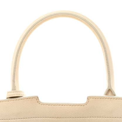 Saint Laurent Smooth Calfskin Heart Embroidered Baby Monogram Downtown Cabas New Milk 23 of 28
