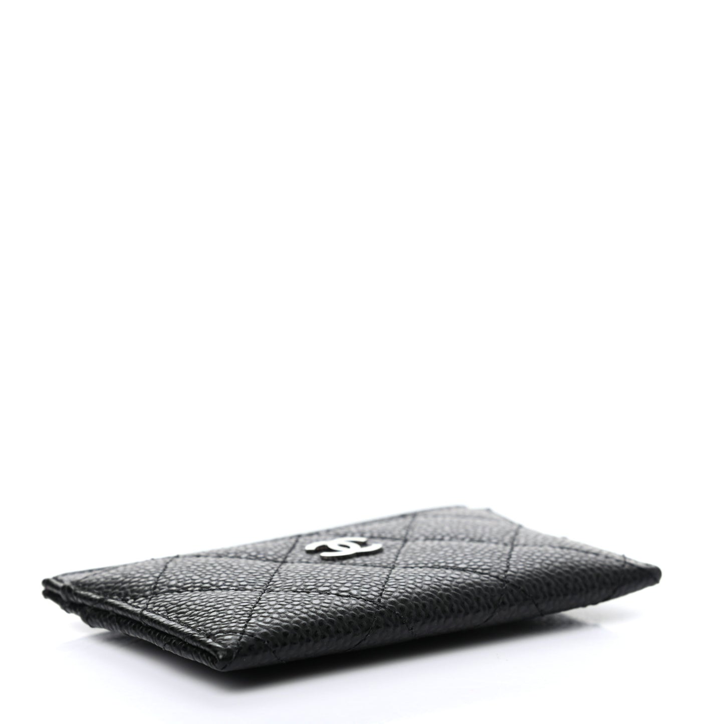 Caviar Quilted Card Holder Black