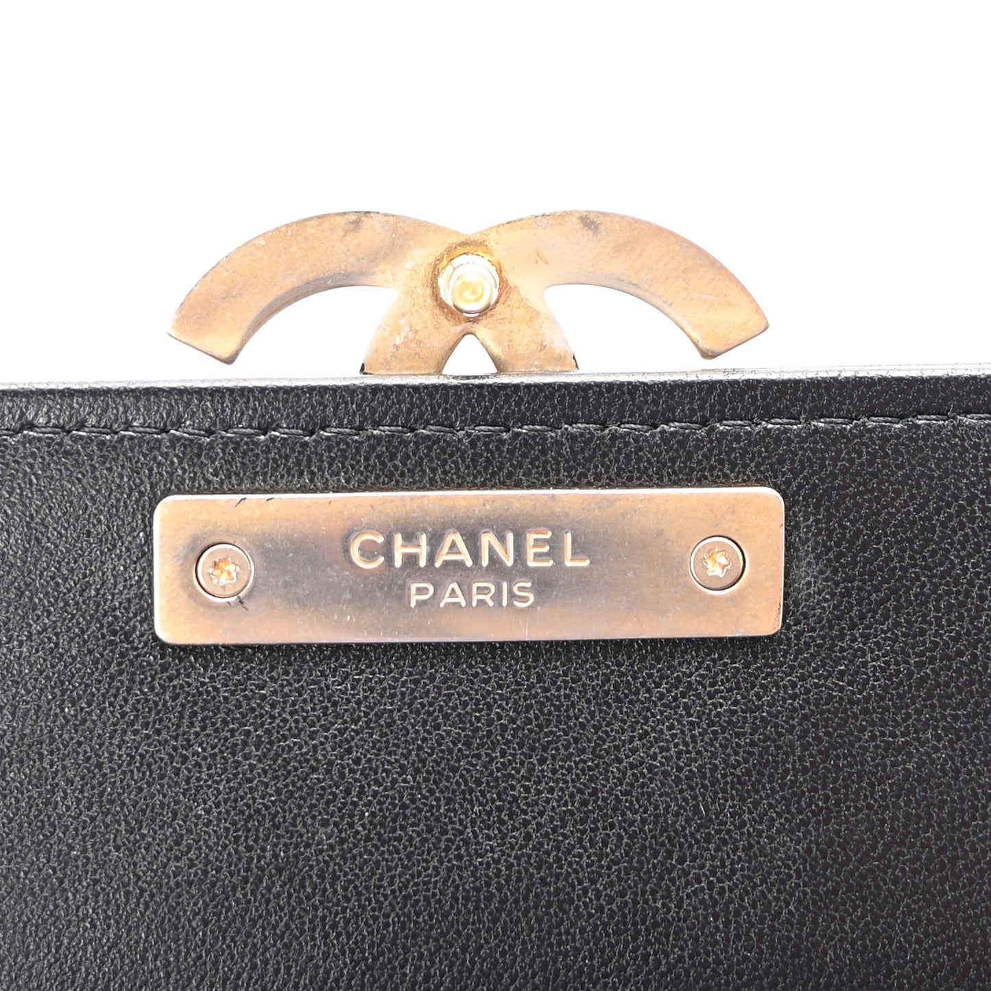 Lambskin Quilted CC Chic Gusset Wallet Black