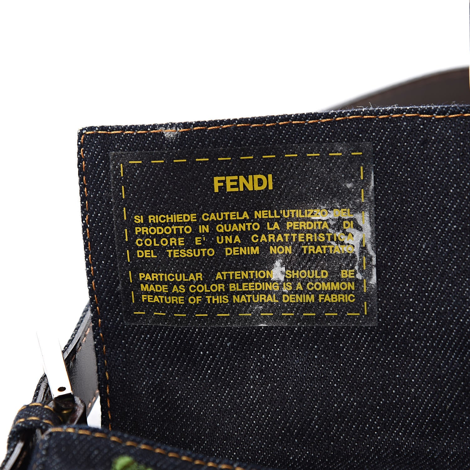 Fendi Denim Flower Applique Baguette Blue 13 of 13