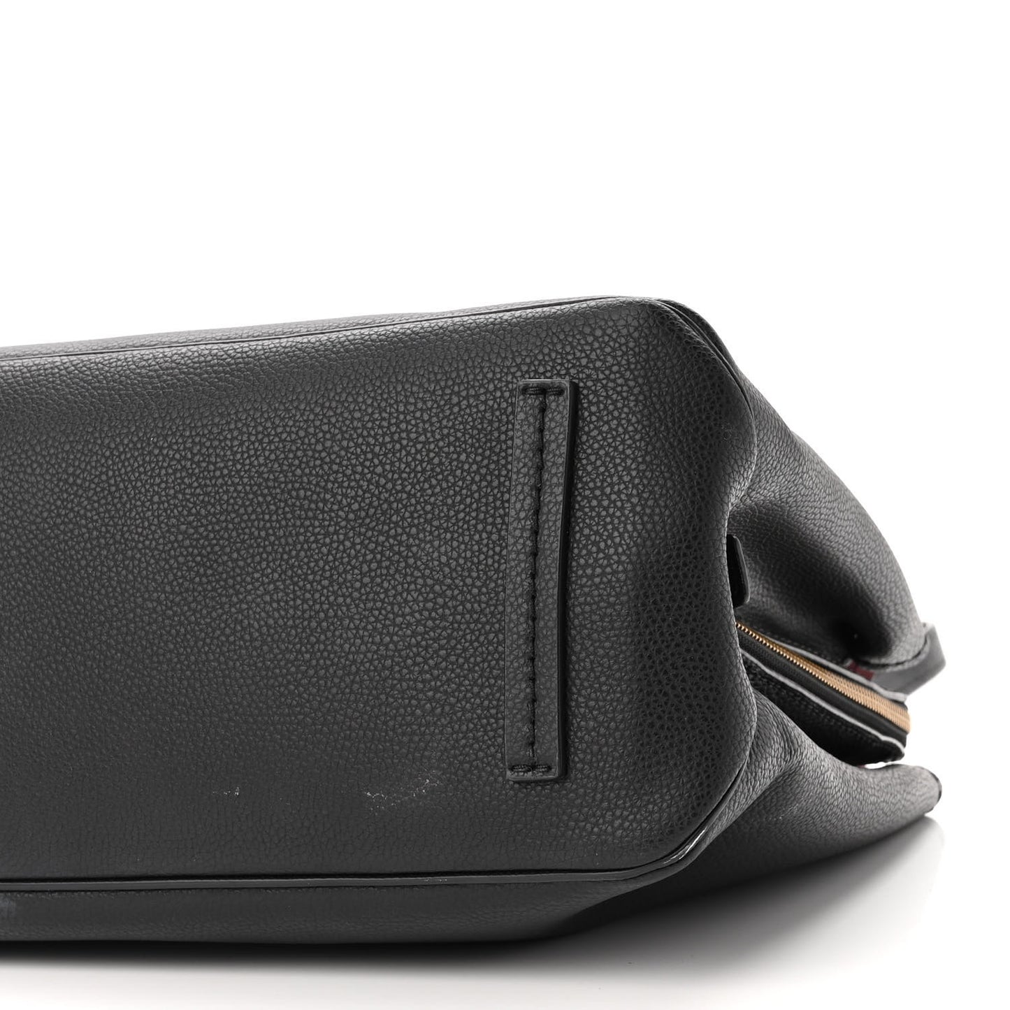 Pebbled Calfskin Editor Shopping Tote Black