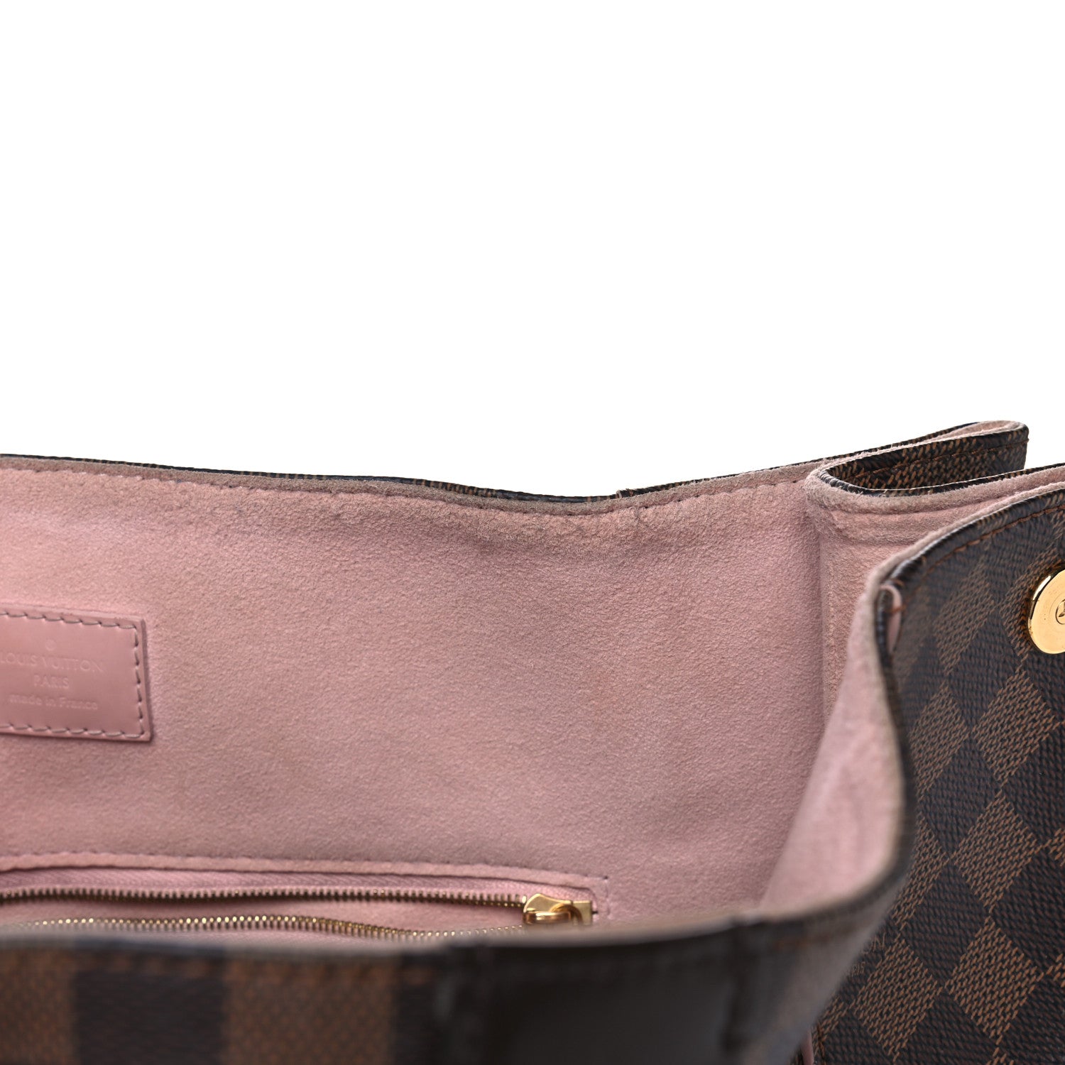 Louis Vuitton Damier Ebene Caissa Hobo Rose Ballerine 5 of 11