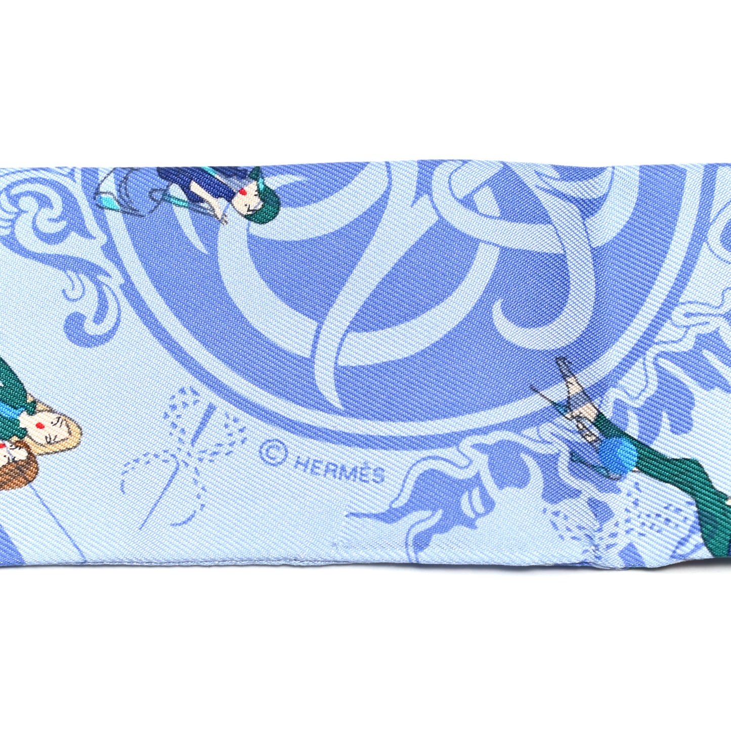 Silk Ex-Libris Les Parisiennes Twilly Ciel Turquoise Lavender