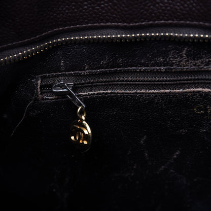 Chanel Caviar Quilted Medallion Tote Dark Brown 10 of 11