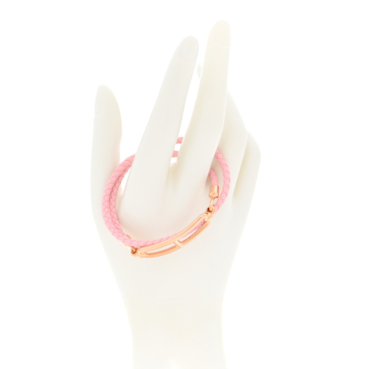 Hermes Swift Roulis Double Tour Bracelet T3 Rose Sakura 2 of 6