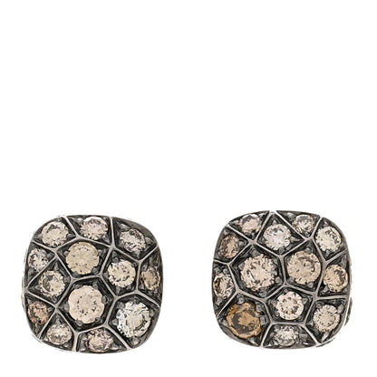 Pomellato 18K Rose Gold Brown Diamond Nudo Stud Earrings 1 of 4