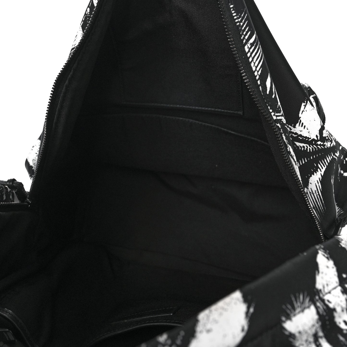 Canvas Palm Tree City Backpack Black White