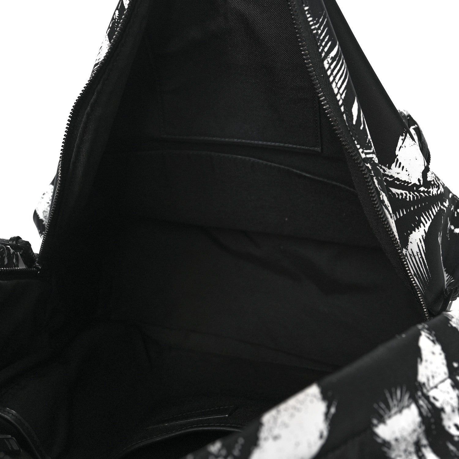 Saint Laurent Canvas Palm Tree City Backpack Black White 4 of 7