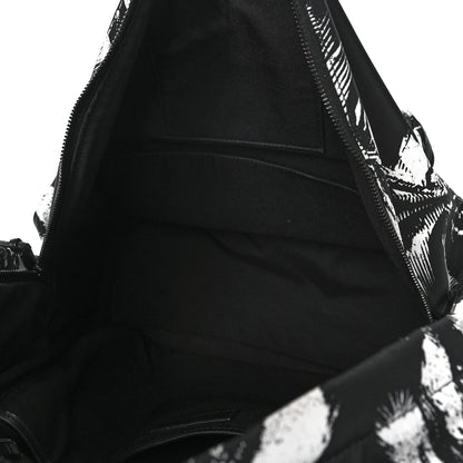 Saint Laurent Canvas Palm Tree City Backpack Black White 4 of 7