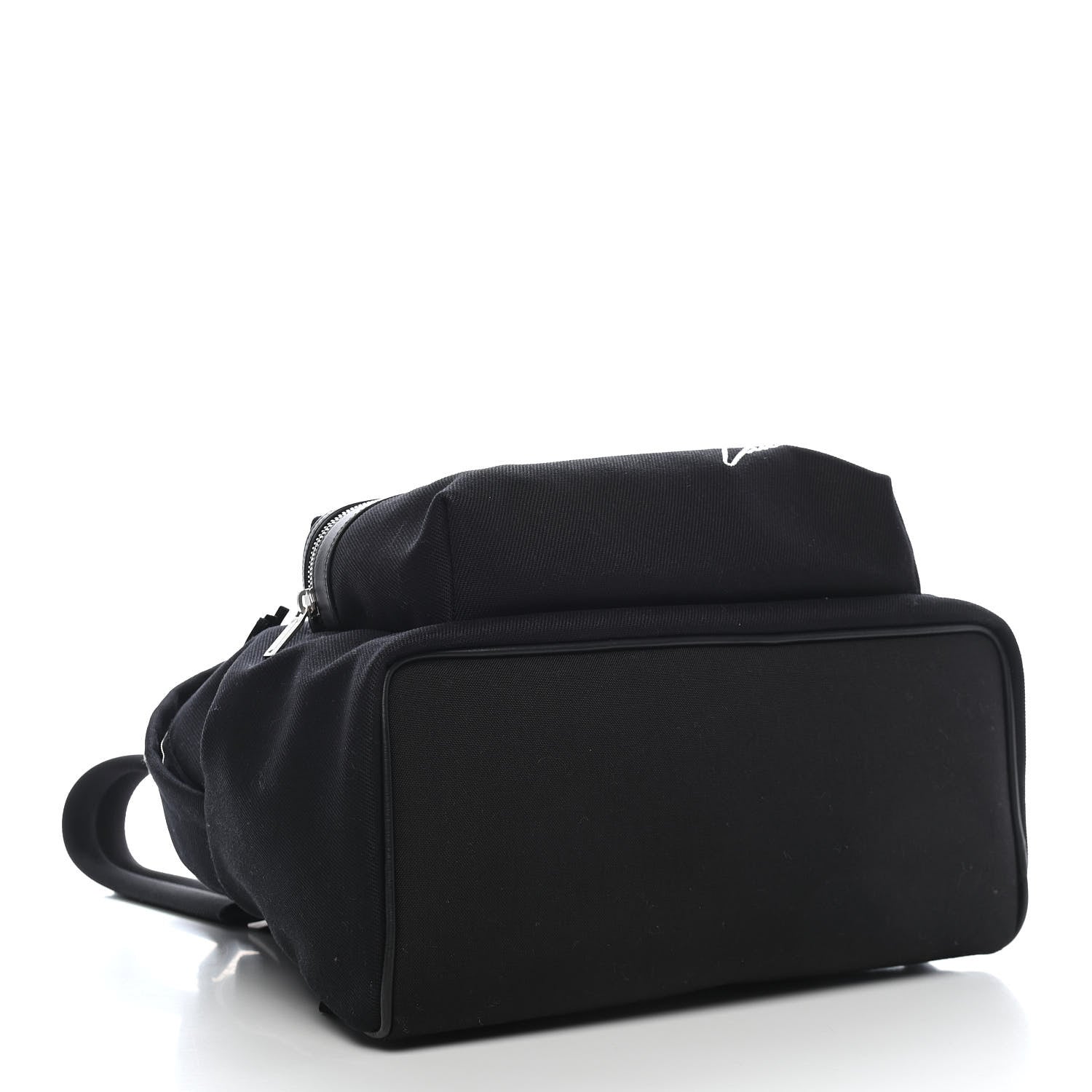 Saint Laurent Canvas Signature Embroidered City Backpack Black 3 of 7