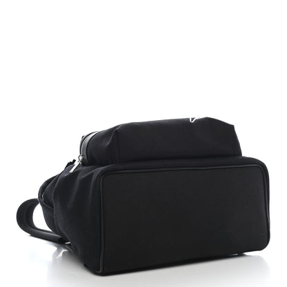 Saint Laurent Canvas Signature Embroidered City Backpack Black 3 of 7