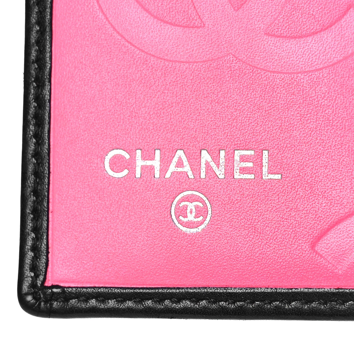 Lambskin Quilted Cambon Flap Wallet Black